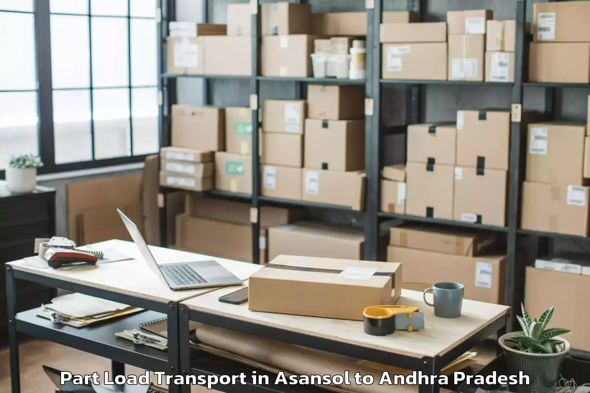 Efficient Asansol to Abhilashi University Guntur Part Load Transport